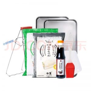 手工制作广式肠粉失败了