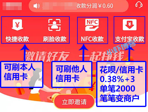 商家二维码信用卡支付不了(还好有手刷app可完美取现)