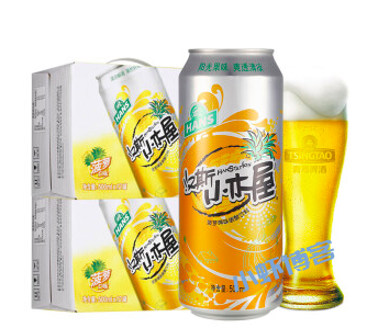 买了一箱汉斯小木屋果啤