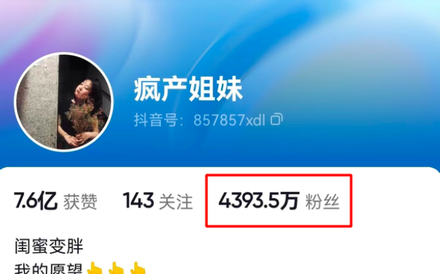 抖音网红疯产姐妹组合宣布解散