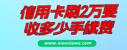 信用卡刷2万要收多少手续费?用闪电宝plus真是有福了!