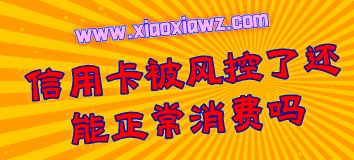 信用卡被风控了还能正常消费吗?(看看我是怎么做的)