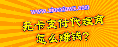 无卡支付代理商怎么赚钱?我来告诉你吧