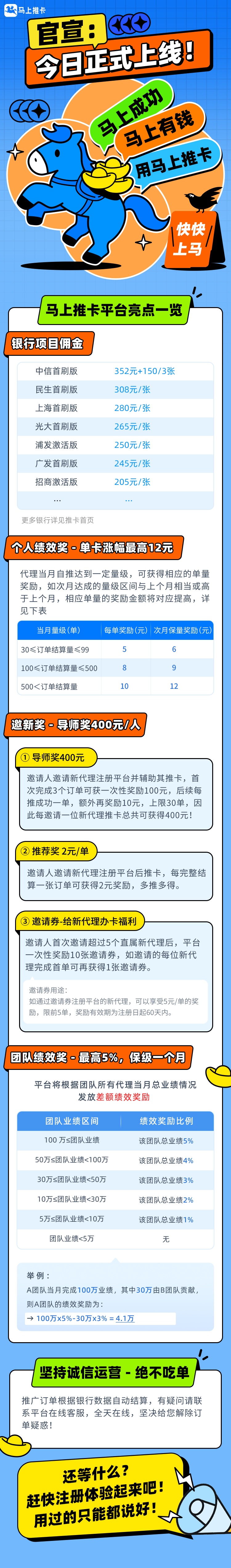 全新申卡平台马上推卡上线,2.0模式首码来袭